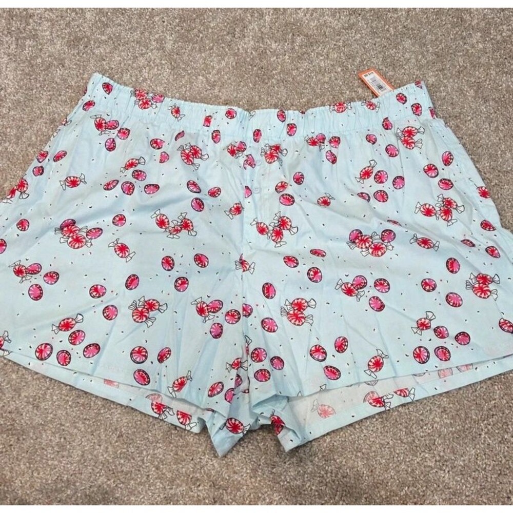 XL peppermint sleep shorts